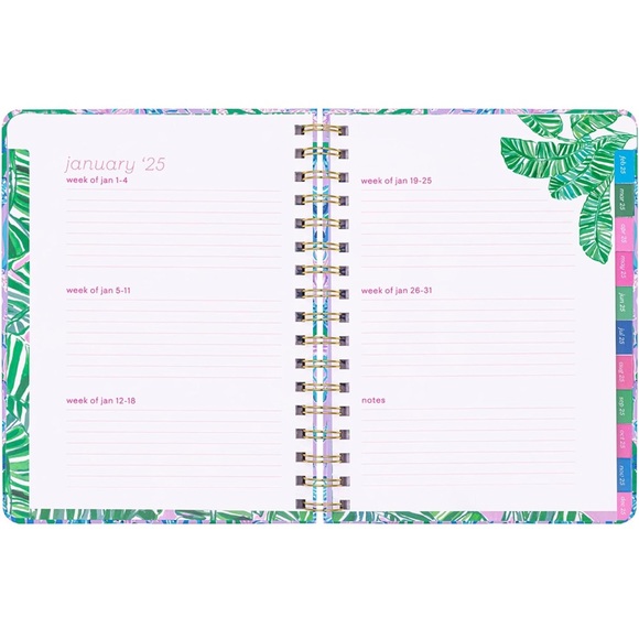 Lilly Pulitzer 17 Month Weekly Planner / Agenda Aug 24 - Dec 2025 Secret Escape - Picture 3 of 6